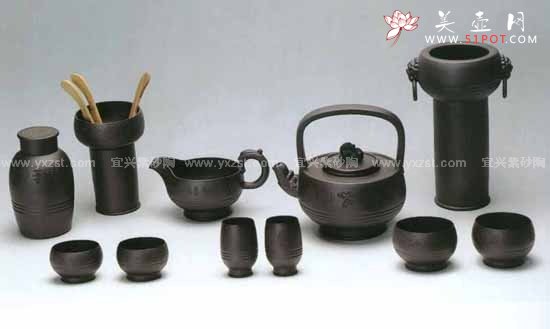 紫砂壶图片：紫玉飘香茶具 - 美壶网