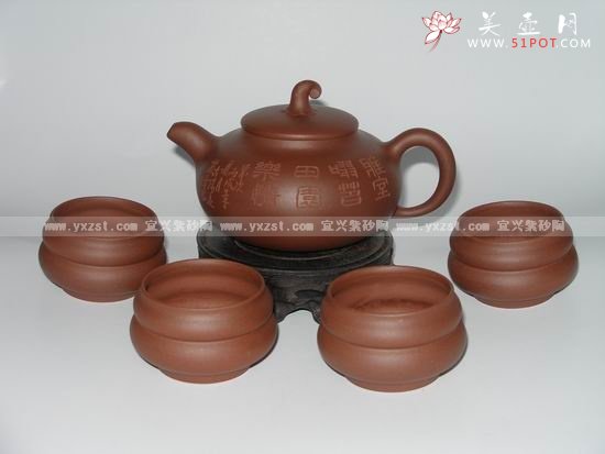 紫砂壶图片：葫芦茶具 - 美壶网