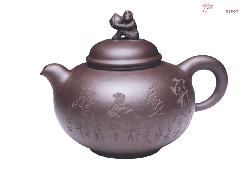 紫砂壶图片：猴缘壶 - 美壶网