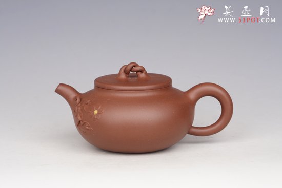 紫砂壶图片：凝菊300CC（全手工） - 美壶网