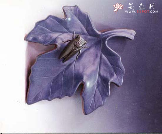 紫砂壶图片：树叶壁饰 - 美壶网