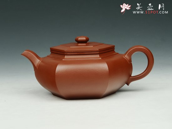紫砂壶图片：六方平盖壶 - 美壶网