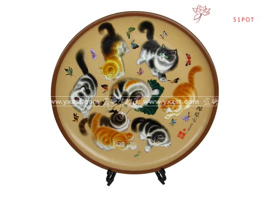 紫砂壶图片：猫碟盘 - 美壶网