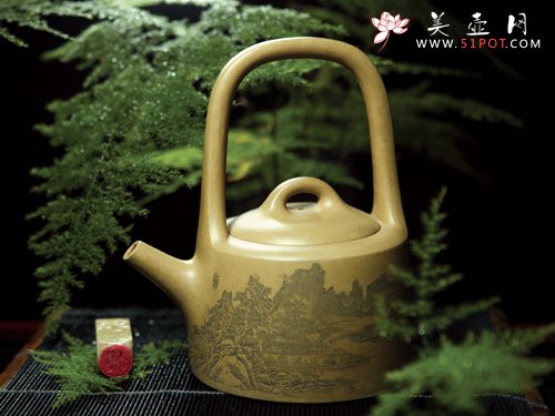 紫砂壶图片：曼生提梁 - 美壶网