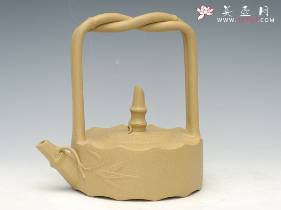 紫砂壶图片：圆竹提梁 - 美壶网