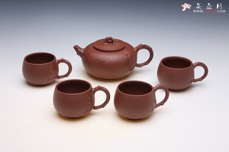 紫砂壶图片：喜上眉梢套壶 - 美壶网