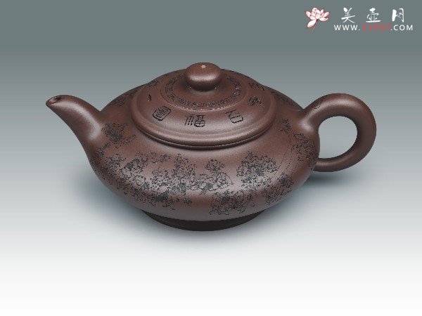 紫砂壶图片：百子虚扁 - 美壶网