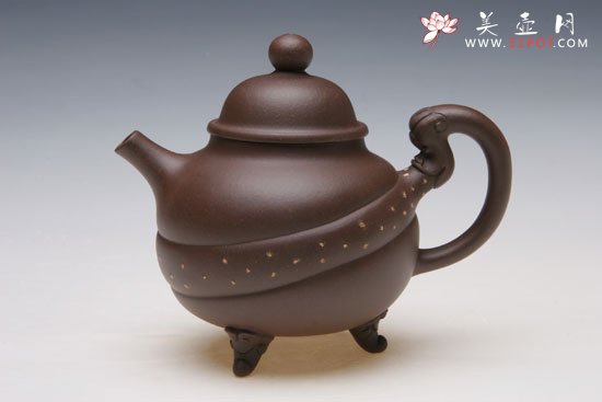 紫砂壶图片：天龙顶珠壶 - 美壶网
