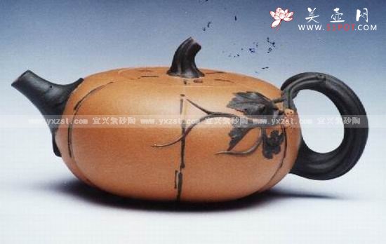 紫砂壶图片：巧色南瓜 - 美壶网