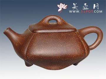 紫砂壶图片：四方石瓢 - 美壶网