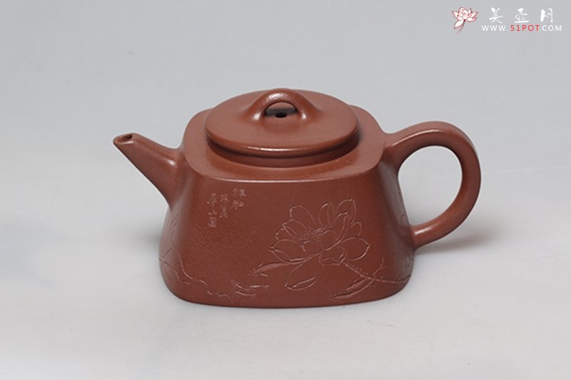 紫砂壶图片：四方荷韵 - 美壶网