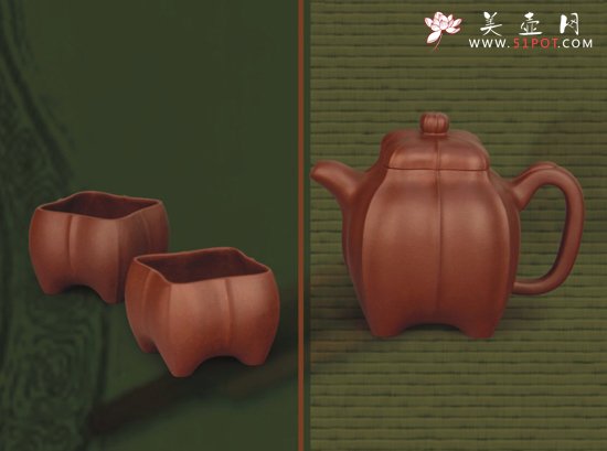紫砂壶图片：天香套具 - 美壶网