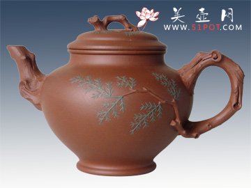 紫砂壶图片：松柏壶 - 美壶网