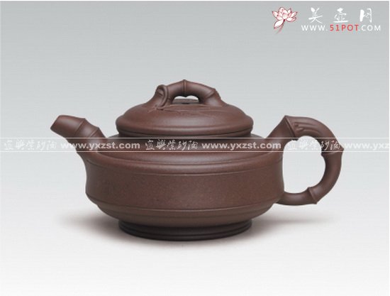 紫砂壶图片：双线竹鼓 - 美壶网