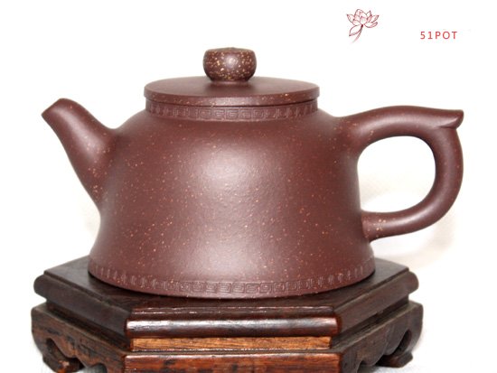紫砂壶图片：紫泥调砂  吉利壶 - 美壶网