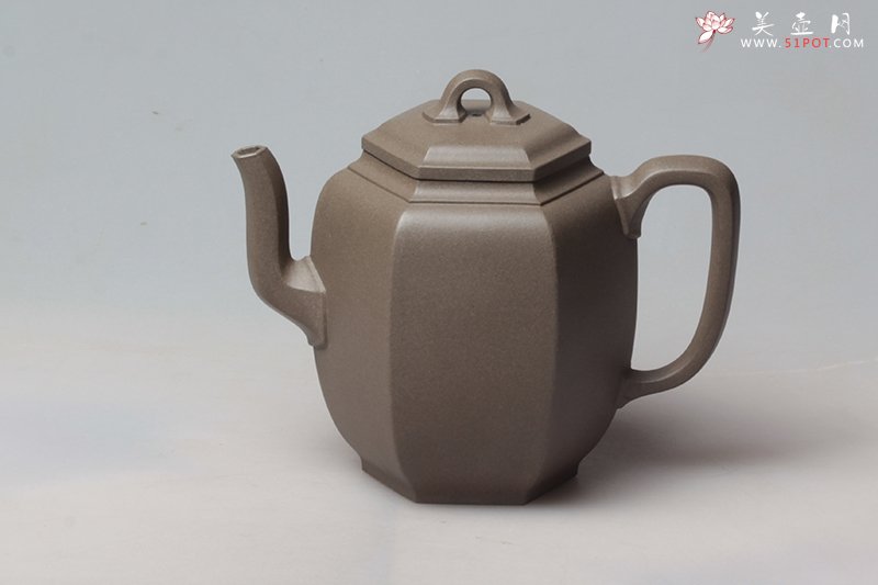 紫砂壶图片：高六方宫灯壶 - 美壶网