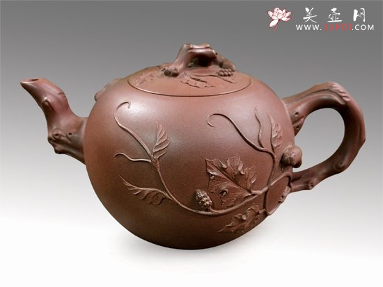 紫砂壶图片：松鼠葡萄 - 美壶网