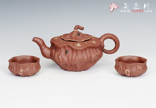 紫砂壶图片：荷叶套壶 - 美壶网