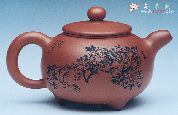 紫砂壶图片：三脚朴玉 - 美壶网