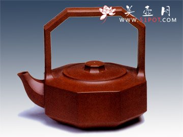 紫砂壶图片：钻石提梁壶第三届太湖博览会银奖 - 美壶网