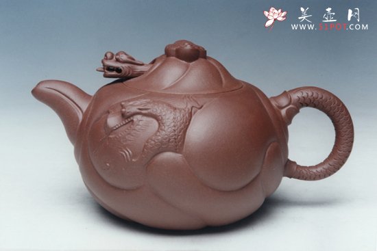 紫砂壶图片：鱼化龙（清水泥 - 美壶网