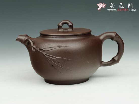 紫砂壶图片：盘竹 - 美壶网