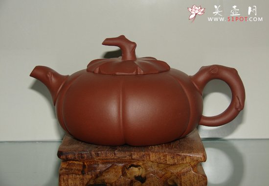 紫砂壶图片：柿扁壶 - 美壶网