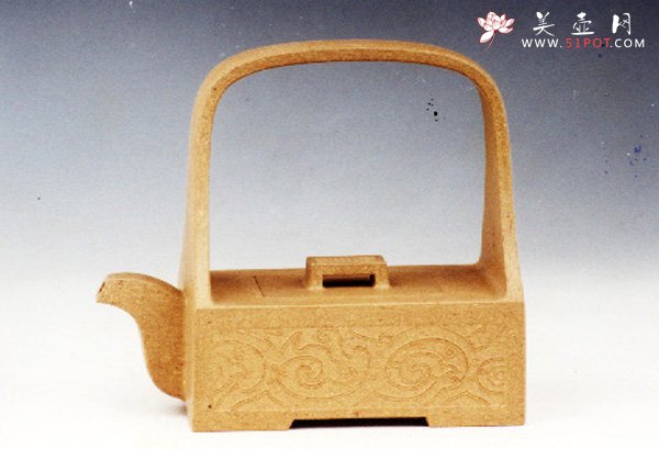 紫砂壶图片：玉带提梁 - 美壶网