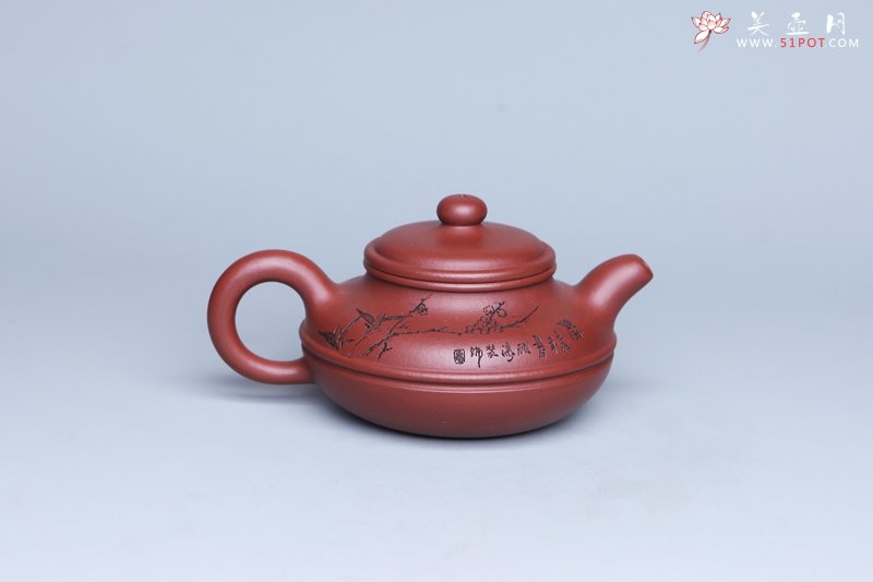 紫砂壶图片：双线圆壶 - 美壶网