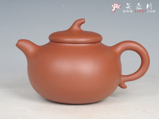 紫砂壶图片：小红泥茄段 - 美壶网