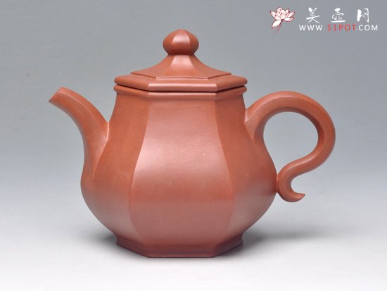 紫砂壶图片：曲水兰亭 拼紫泥 220cc - 美壶网