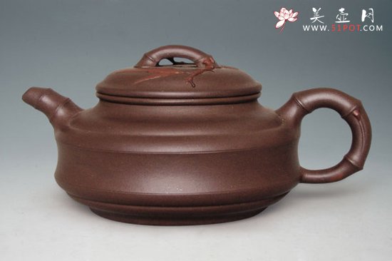 紫砂壶图片：双线竹鼓 - 美壶网