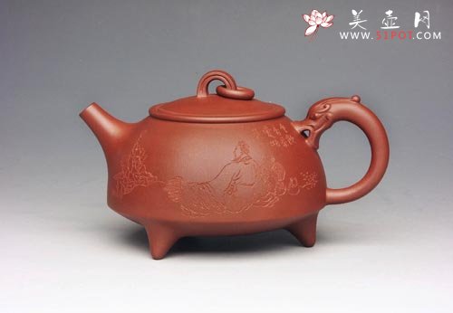 紫砂壶图片：环龙三脚 - 美壶网