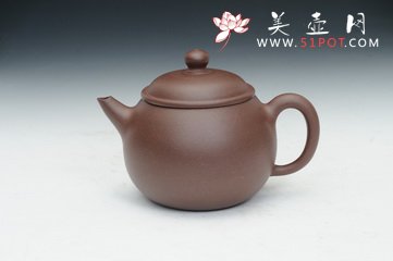 紫砂壶图片：橄榄壶（吉祥制） - 美壶网