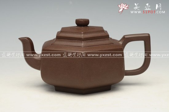 紫砂壶图片：六方雪华 - 美壶网