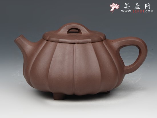 紫砂壶图片：菱花石瓢 - 美壶网