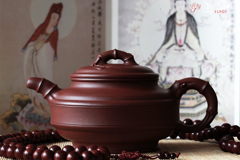紫砂壶图片：双线竹鼓 - 美壶网