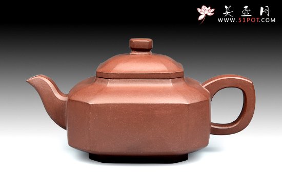 紫砂壶图片：18 四方抽角 - 美壶网