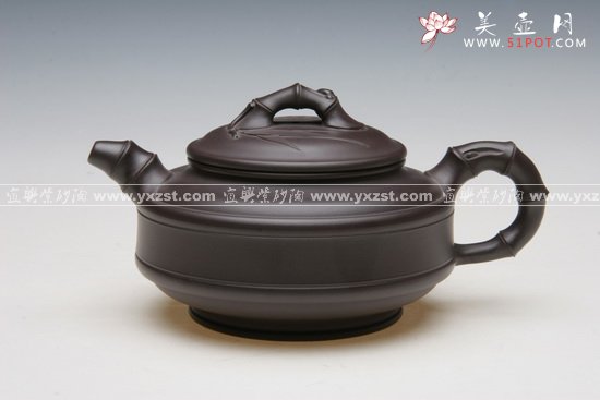 紫砂壶图片：双线竹鼓 - 美壶网