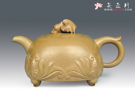 紫砂壶图片：五福捧寿 - 美壶网