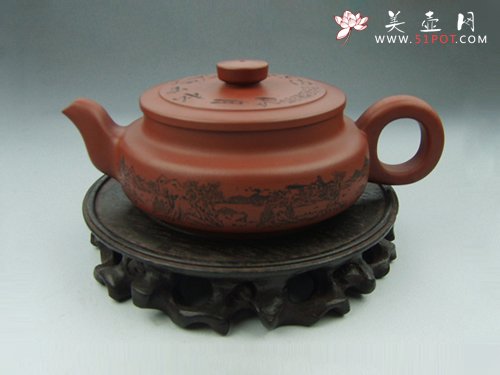 紫砂壶图片：卧轮圆 - 美壶网