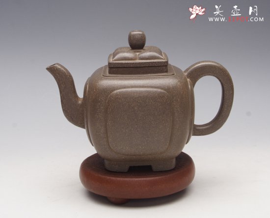 紫砂壶图片：四方凸奎 - 美壶网