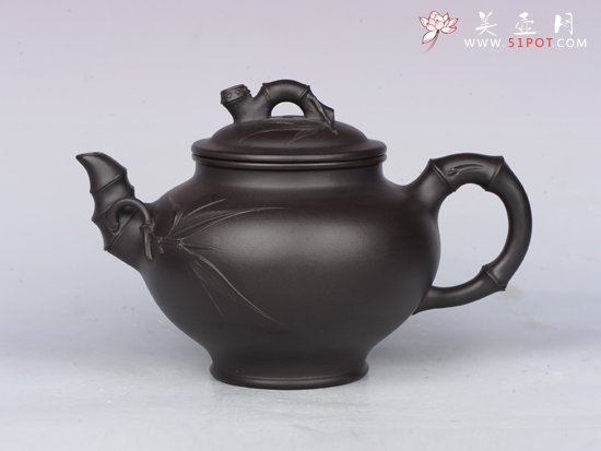 紫砂壶图片：笑樱竹节 - 美壶网