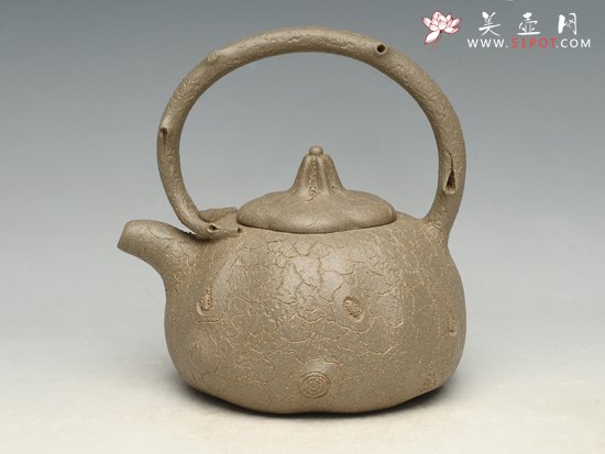 紫砂壶图片：供春提梁   泥料：原矿老段泥  容量：320cc - 美壶网