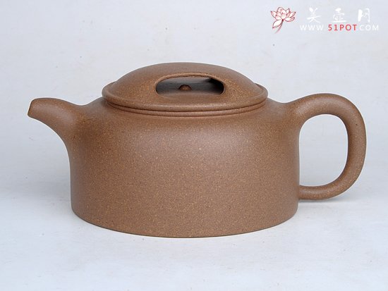 紫砂壶图片：牛盖莲子  容量：400CC  泥料：段泥 - 美壶网