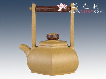 紫砂壶图片：仰宇提梁 - 美壶网