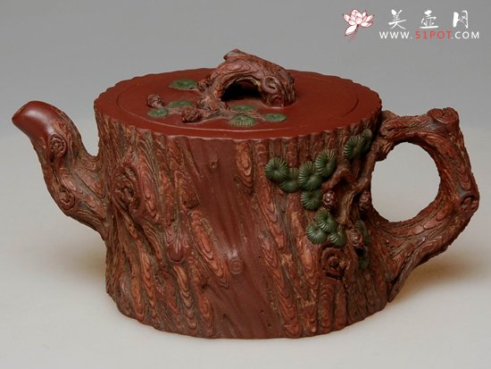 紫砂壶图片：小金钱松 200cc - 美壶网