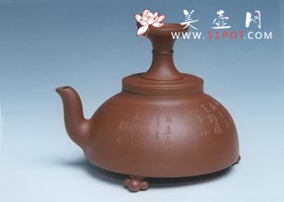 紫砂壶图片：挑灯夜读壶 - 美壶网