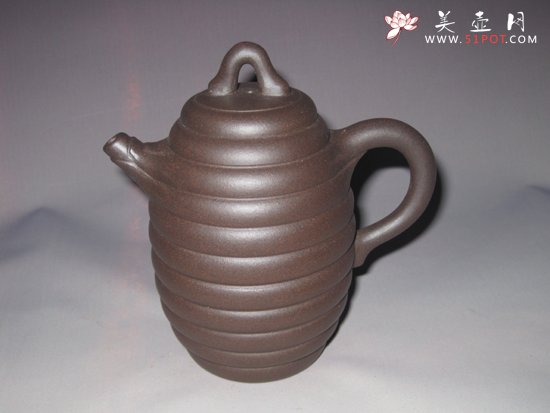 紫砂壶图片：锣丝壶  250CC - 美壶网