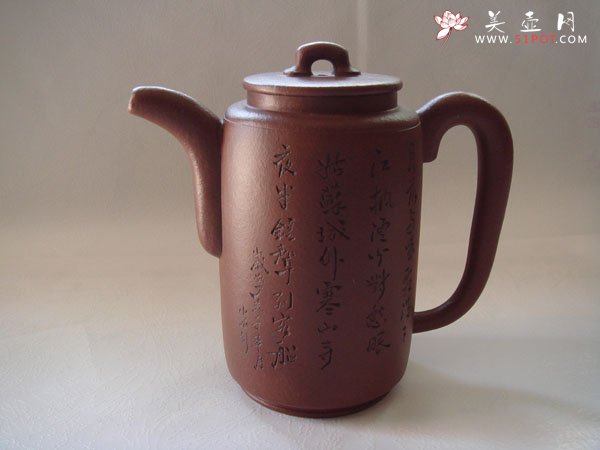 紫砂壶图片：垂立圆壶 - 美壶网